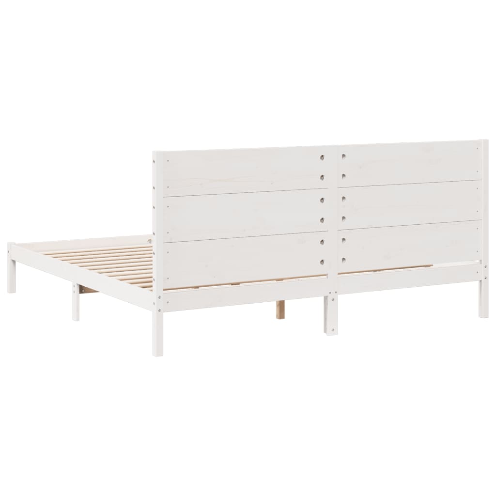 Cadre de lit extra long sans matelas 180x220 cm bois massif