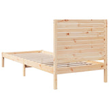 Cadre de lit extra long sans matelas 90x210 cm bois massif