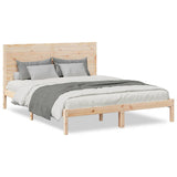 Cadre de lit extra long sans matelas 160x210 cm bois massif