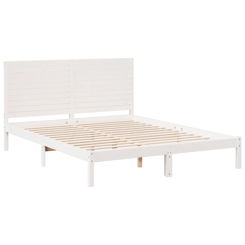 Cadre de lit extra long sans matelas 160x210 cm bois massif