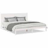 Cadre de lit extra long sans matelas 200x210 cm bois massif