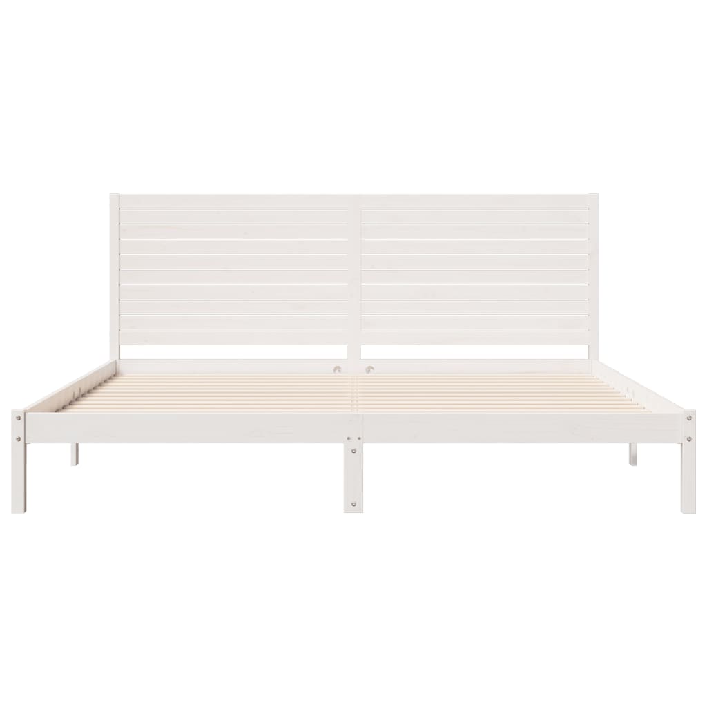 Cadre de lit extra long sans matelas 200x210 cm bois massif