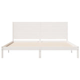 Cadre de lit extra long sans matelas 200x210 cm bois massif