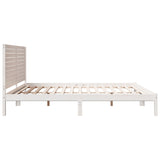 Cadre de lit extra long sans matelas 200x210 cm bois massif