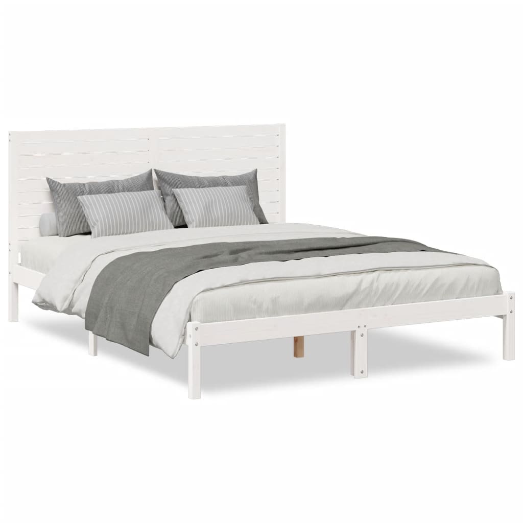 Cadre de lit extra long sans matelas 160x220 cm bois massif