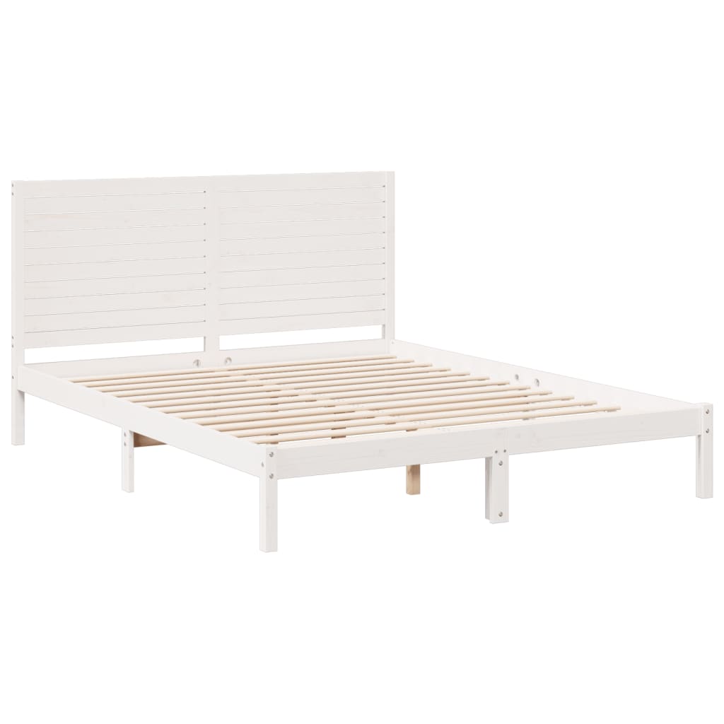 Cadre de lit extra long sans matelas 160x220 cm bois massif