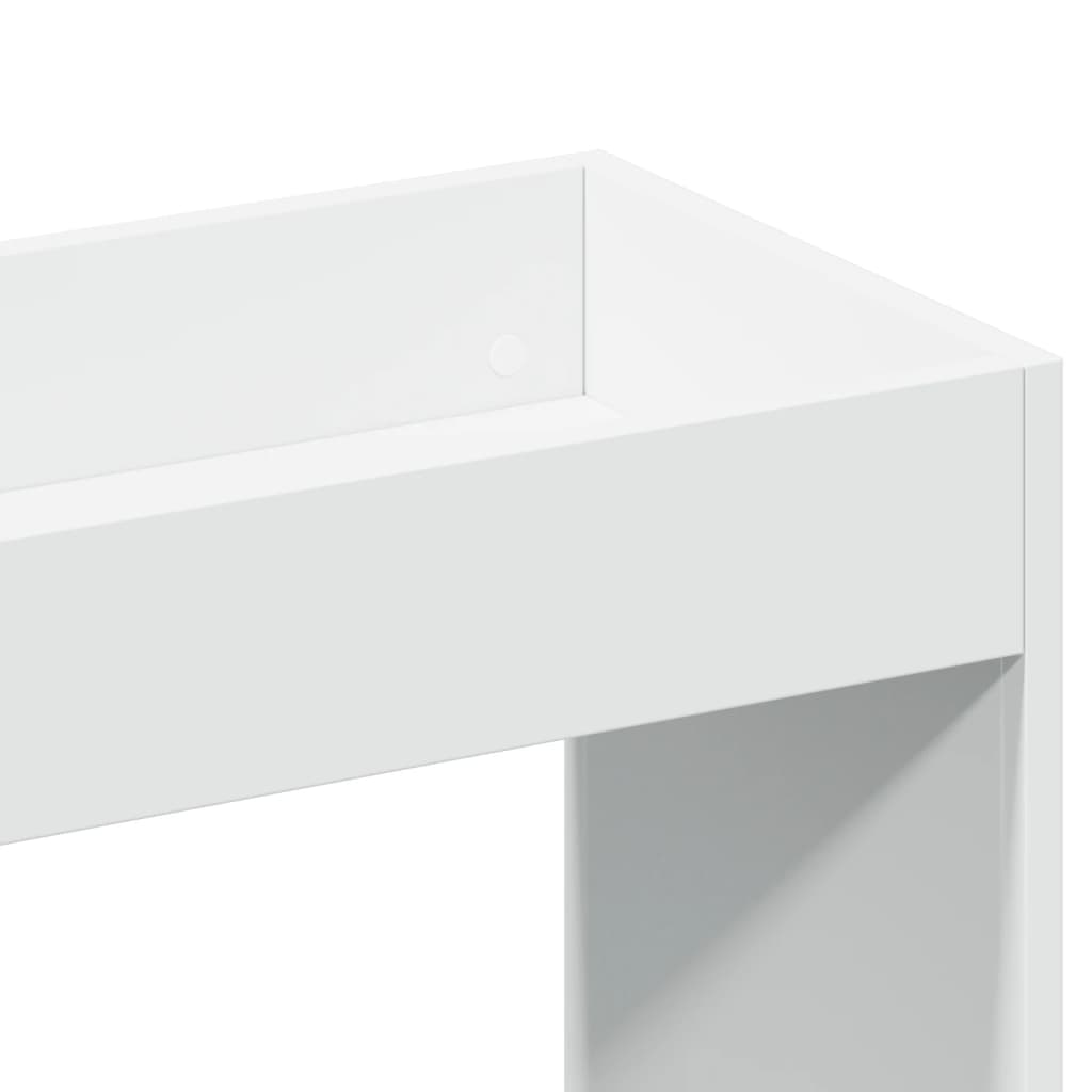 Buffet haut 63x33x180 cm blanc bois d'ingénierie