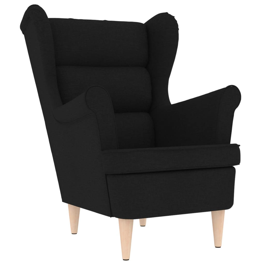 Fauteuil noir 74x84x100 cm tissu