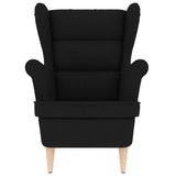 Fauteuil noir 74x84x100 cm tissu