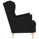 Fauteuil noir 74x84x100 cm tissu