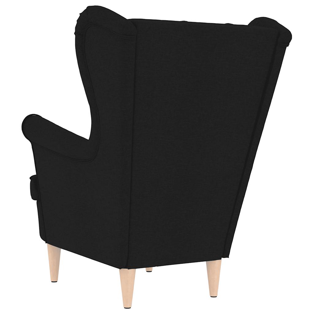 Fauteuil noir 74x84x100 cm tissu