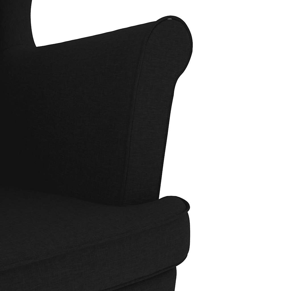 Fauteuil noir 74x84x100 cm tissu