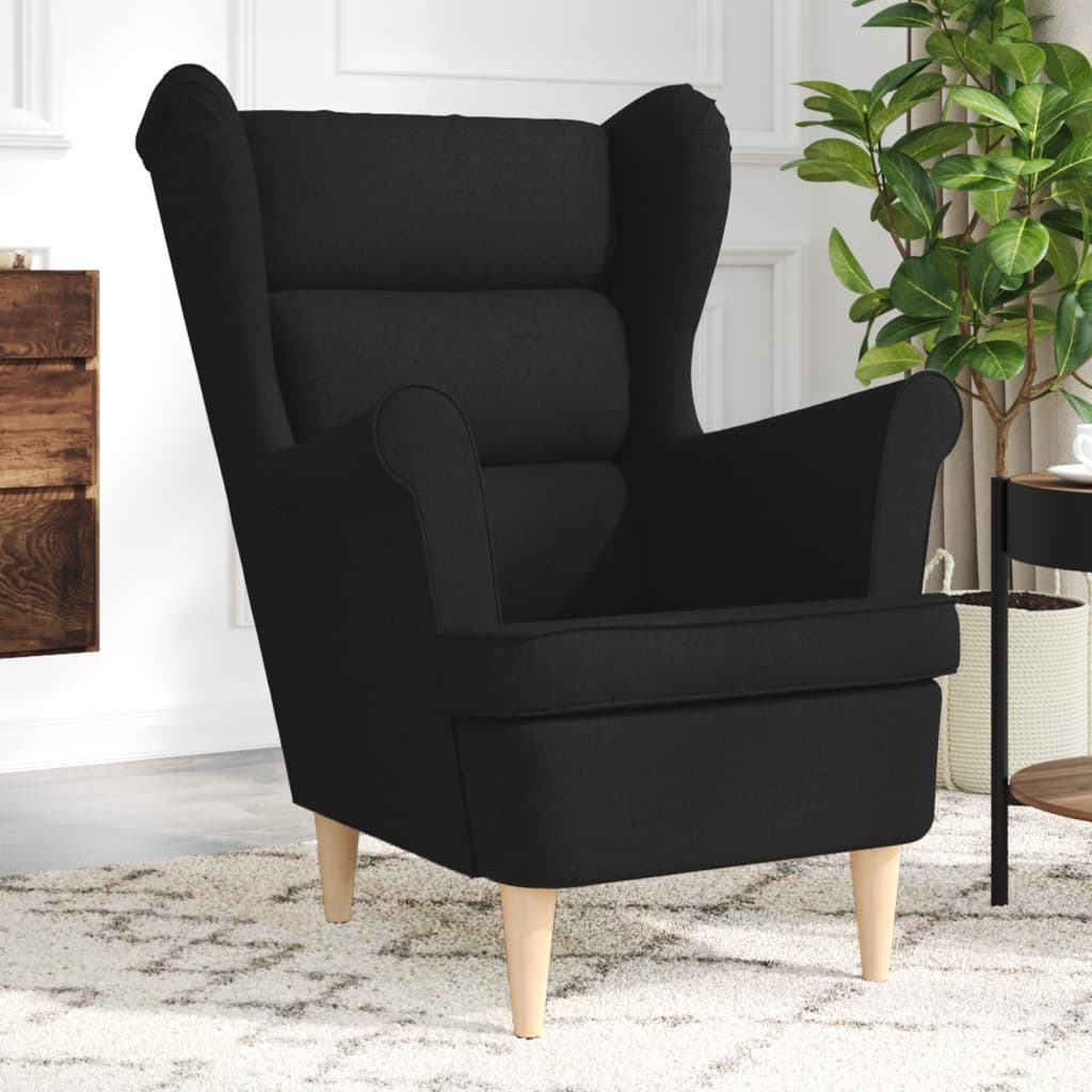 Fauteuil noir 74x84x100 cm tissu