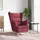 Fauteuil rouge bordeaux 74x84x100 cm tissu