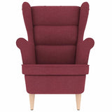 Fauteuil rouge bordeaux 74x84x100 cm tissu