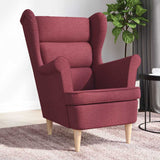 Fauteuil rouge bordeaux 74x84x100 cm tissu