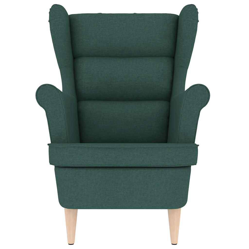 Fauteuil vert foncé 74x84x100 cm tissu