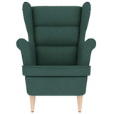 Fauteuil vert foncé 74x84x100 cm tissu