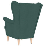 Fauteuil vert foncé 74x84x100 cm tissu