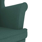 Fauteuil vert foncé 74x84x100 cm tissu