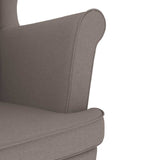 Fauteuil taupe 74x84x100 cm tissu