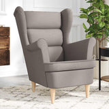 Fauteuil taupe 74x84x100 cm tissu