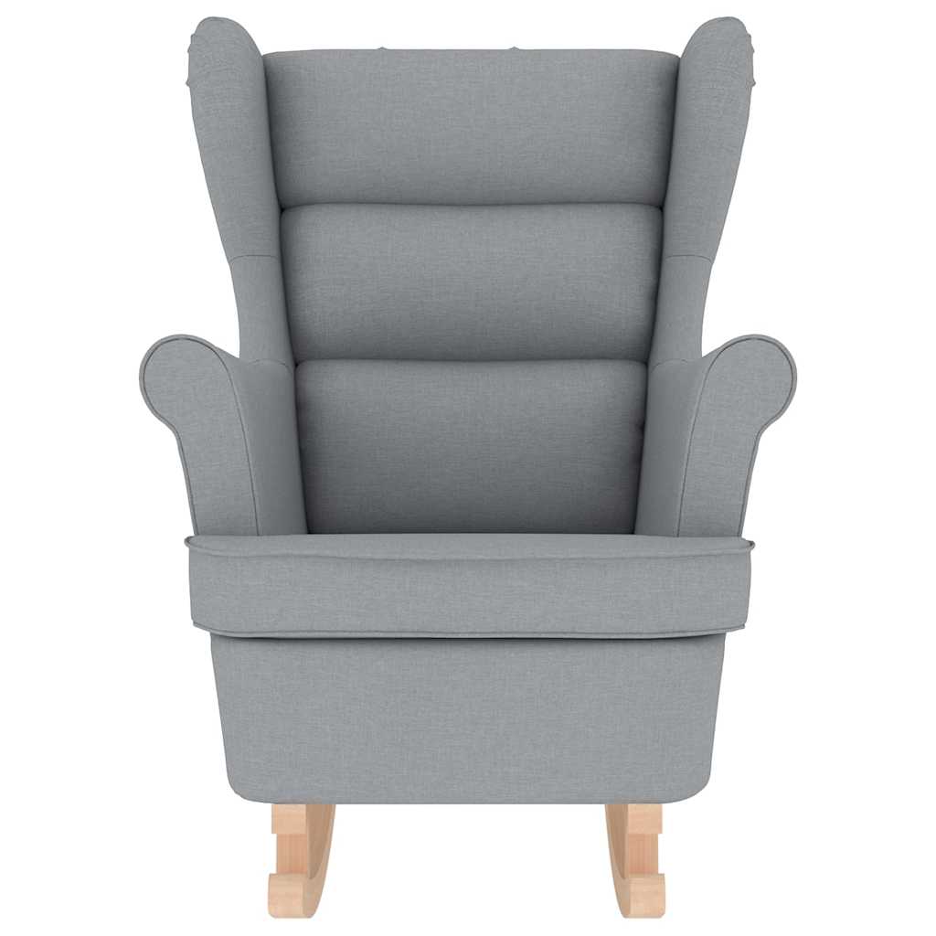 Chaise à bascule gris clair 74x90x102 cm tissu