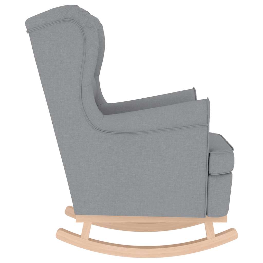 Chaise à bascule gris clair 74x90x102 cm tissu