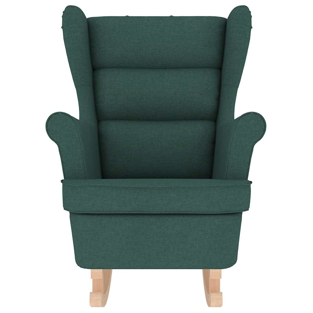 Chaise à bascule vert foncé 74x90x102 cm tissu