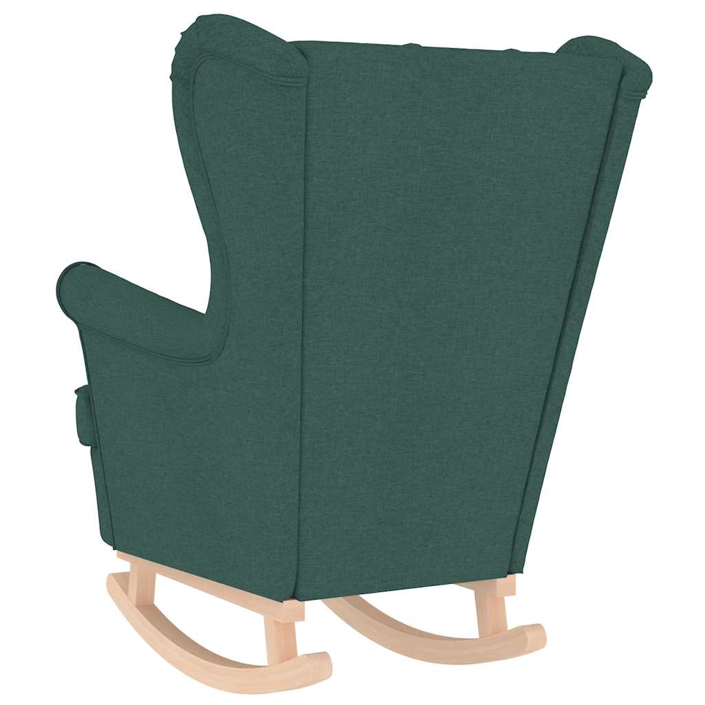 Chaise à bascule vert foncé 74x90x102 cm tissu