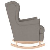 Chaise à bascule taupe 74x90x102 cm tissu