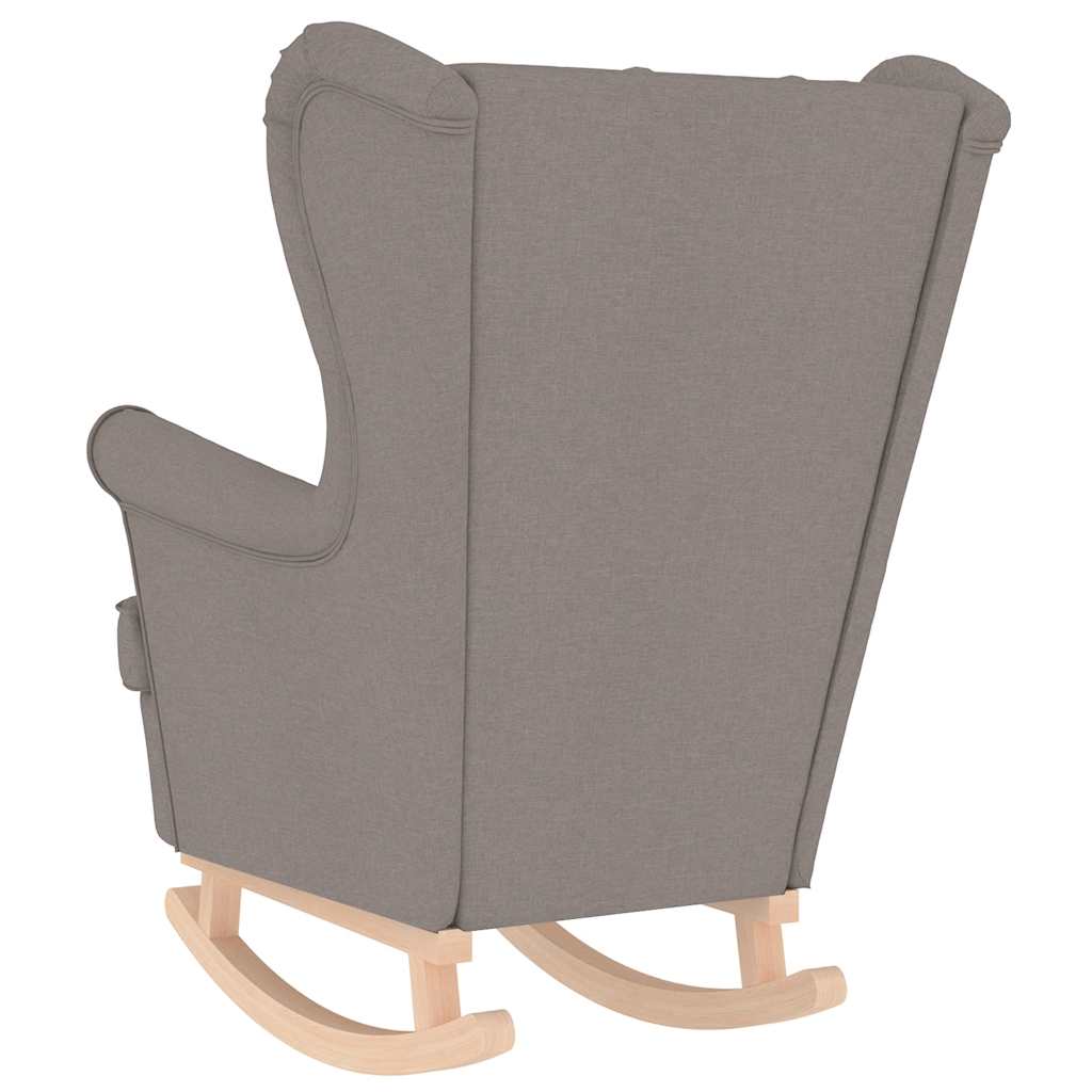 Chaise à bascule taupe 74x90x102 cm tissu