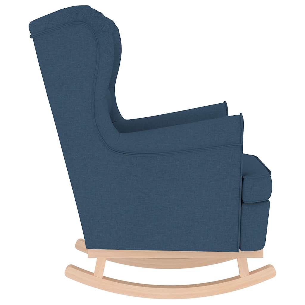 Chaise à bascule bleu 74x90x102 cm tissu