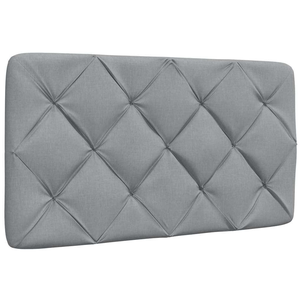 Coussin de tête de lit gris clair 90 cm tissu