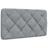 Coussin de tête de lit gris clair 90 cm tissu