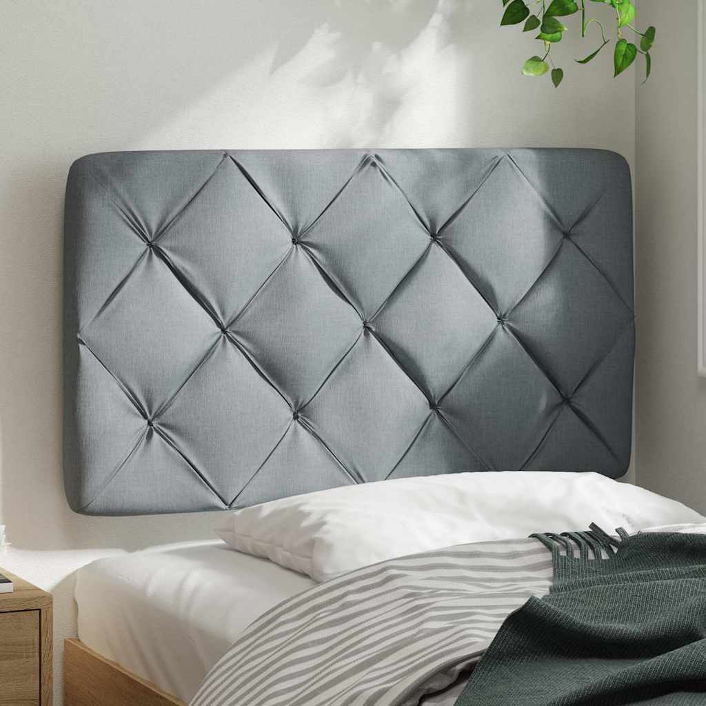 Coussin de tête de lit gris clair 90 cm tissu