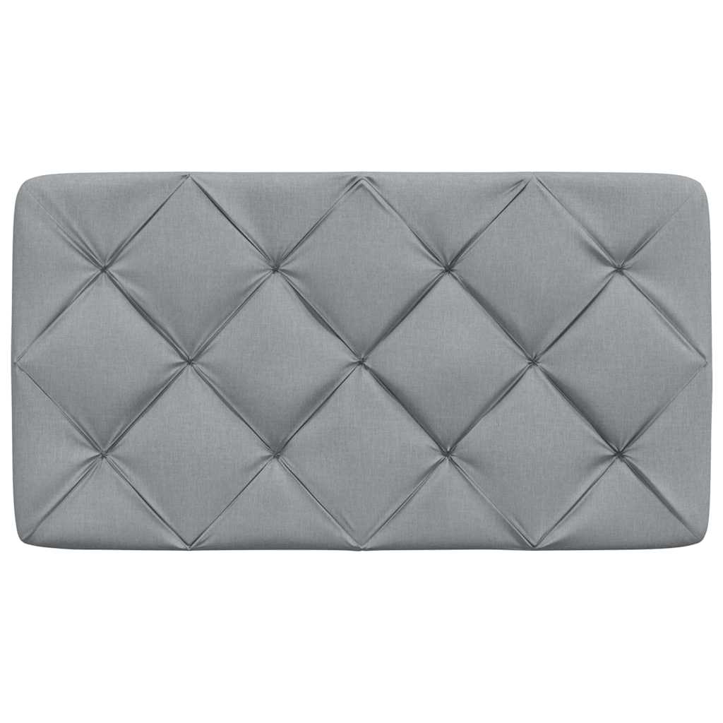 Coussin de tête de lit gris clair 90 cm tissu