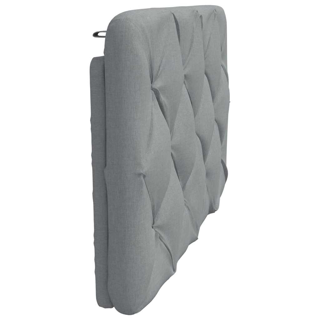 Coussin de tête de lit gris clair 90 cm tissu