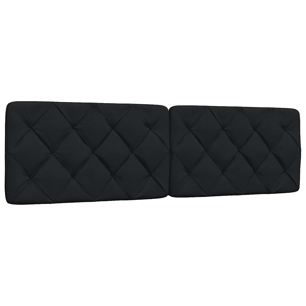 Coussin de tête de lit noir 180 cm tissu