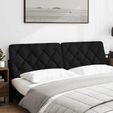 Coussin de tête de lit noir 180 cm tissu