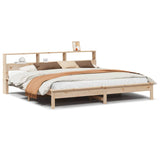 Cadre de lit sans matelas 200x200 cm bois massif de pin