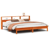 Cadre de lit sans matelas cire marron 180x200cm bois pin massif