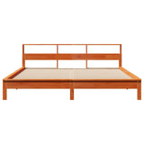 Cadre de lit sans matelas cire marron 180x200cm bois pin massif