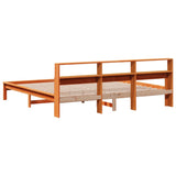 Cadre de lit sans matelas cire marron 180x200cm bois pin massif