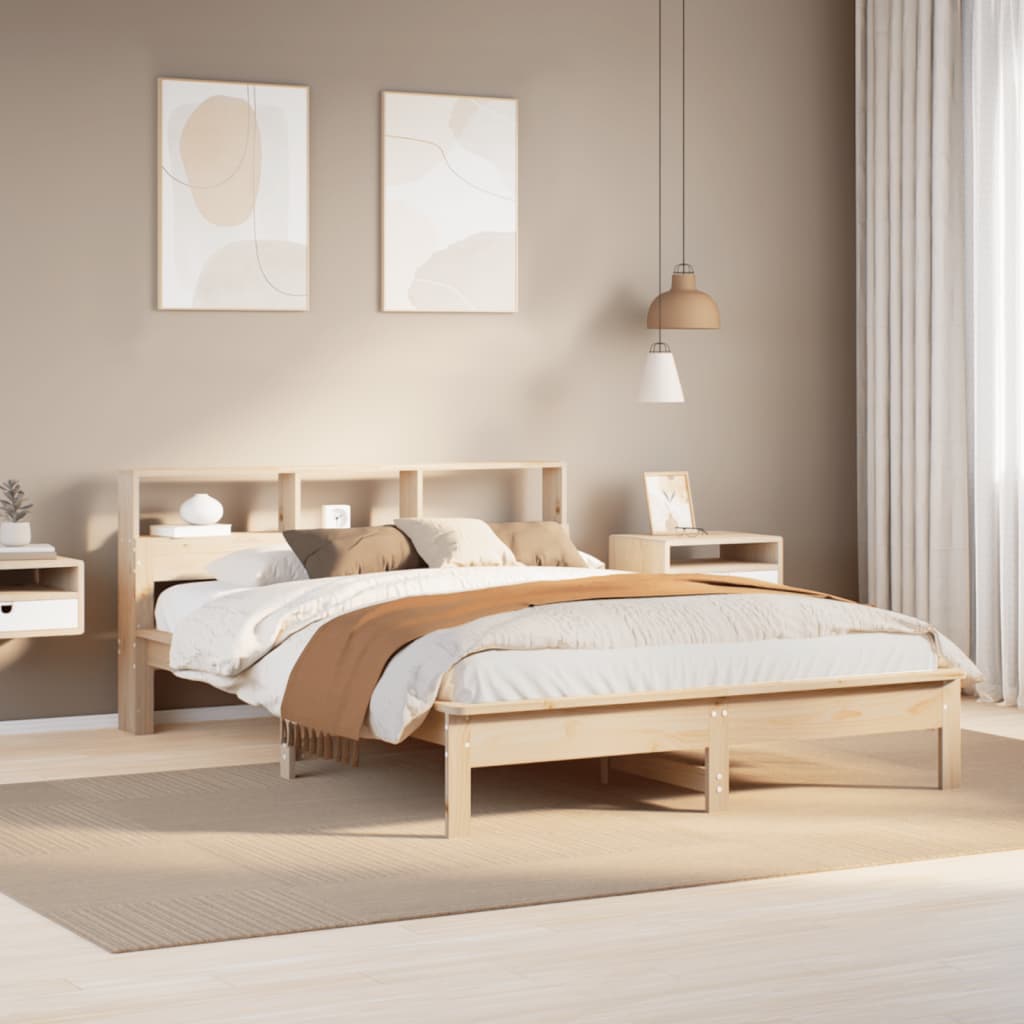 Cadre de lit sans matelas 150x200 cm bois de pin massif