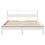 Cadre de lit sans matelas blanc 140x200 cm bois de pin massif