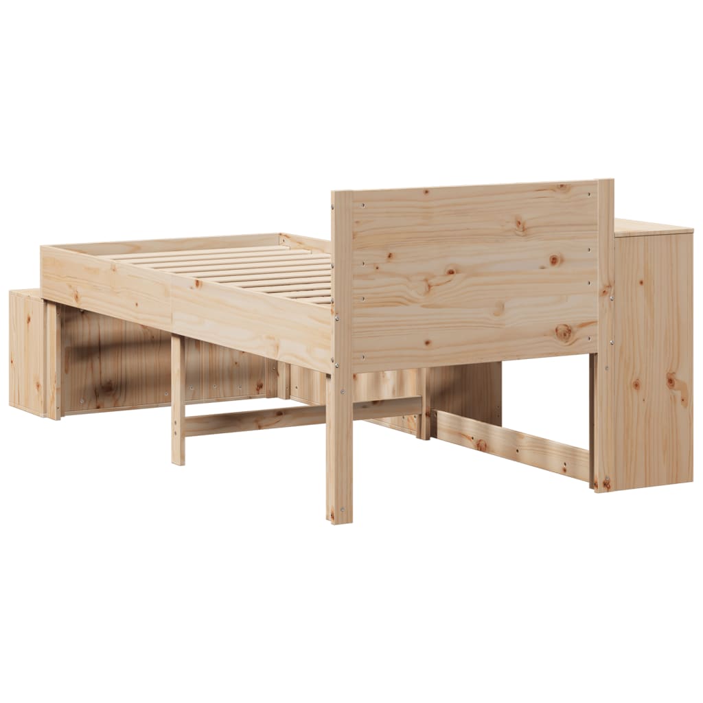 Cadre de lit sans matelas 90x190 cm bois de pin massif