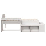 Bed frame without mattress white 80x200 cm solid pine wood