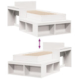 Bed frame without mattress white 80x200 cm solid pine wood