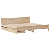 Bed frame without mattress 180x200 cm solid pine wood